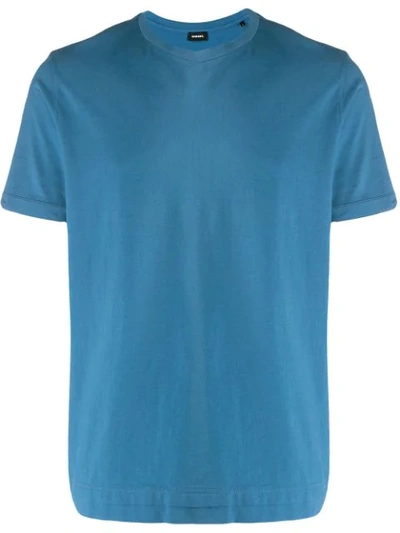 Diesel Double Hem T-shirt In Blue