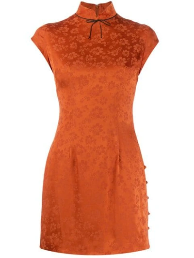 Alexa Chung Floral Pattern Dress In Orange