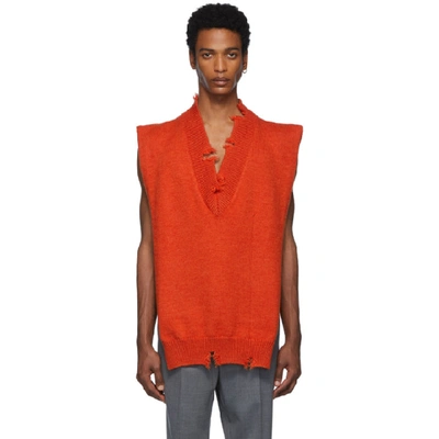 Maison Margiela Sleeveless Sweatshirt In 181 Orange