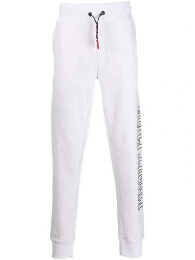 Philipp Plein Side Logo Track Trousers In White