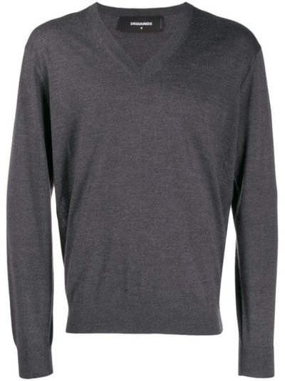 Dsquared2 Chest Logo Jumper In Grey