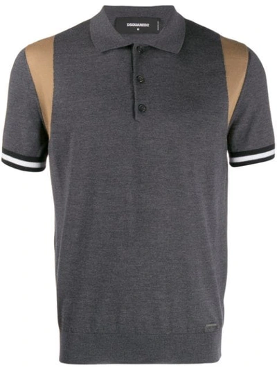 Dsquared2 Poloshirt Mit Kontrastierenden Schultern In 961 Grey