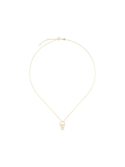 Aliita Lightbulb Necklace In Gold