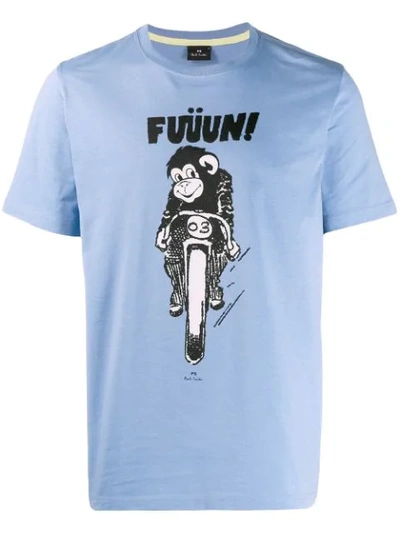 Ps By Paul Smith 'fuuun!' T-shirt In Blue