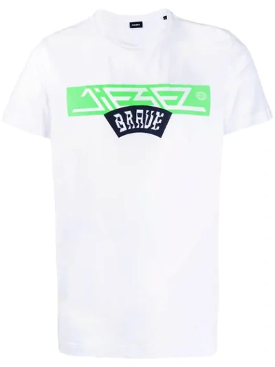 Diesel T-diego-a12 T-shirt In White
