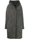 Liska Chiron Reversible Oversized Coat In Grey