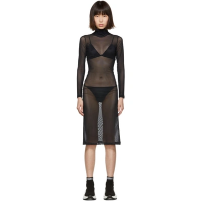 MM6 MAISON MARGIELA MM6 MAISON MARGIELA BLACK TURTLENECK DRESS 