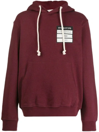 Maison Margiela Stereotype Hoodie In Red