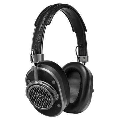 Master & Dynamic Mh40 Over-ear Headphones In Black Leather/gunmetal