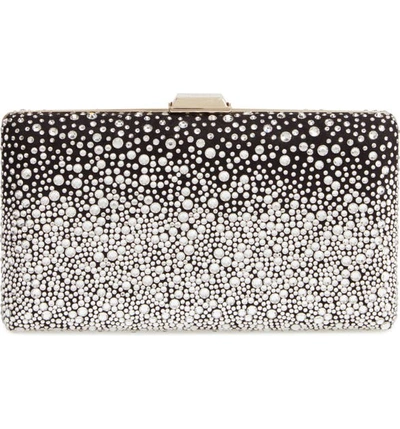 Jimmy Choo Clemmie Degrade Crystal Frame Clutch In Black/ Silver