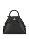 Vivienne Westwood Windsor Medium Black Leather Top Handle Bag