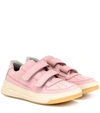 Acne Studios Steffey Nubuck Leather Sneakers In Lilac & White