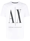 Armani Exchange Ax Icon Large Logo T-shirt In White
