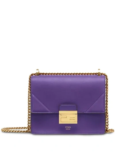 Fendi Small Kan U Shoulder Bag In Purple