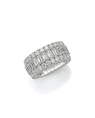 Picchiotti Xpandable 18k White Gold Emerald-cut Diamond Ring