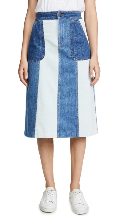 Alice And Olivia Peri Midi Skirt With Pockets In Multi