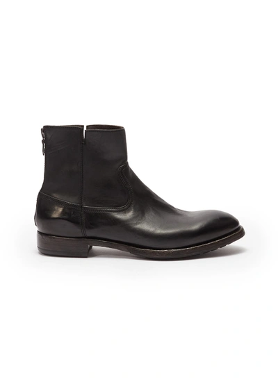 Project Twlv 'flame' Leather Boots In Black