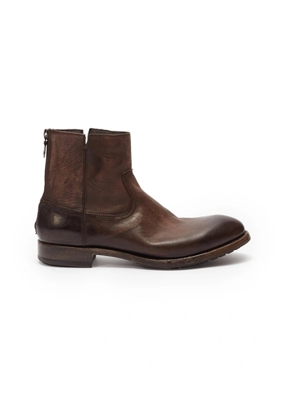 Project Twlv 'flame' Leather Boots In Brown