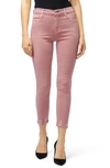 J Brand Alana High-rise Cropped Coated Jeans In Princess Distruct