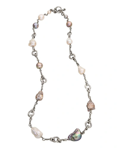 Stephen Dweck Hand-carved Sculpted Baroque Pearl Necklace