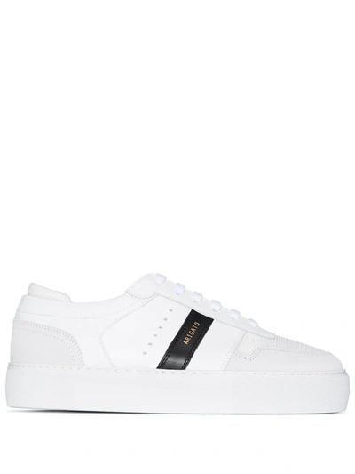 Axel Arigato And Black Platform Leather Sneakers In White