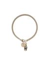 Alexander Mcqueen Skull-embellished Bracelet In Gold