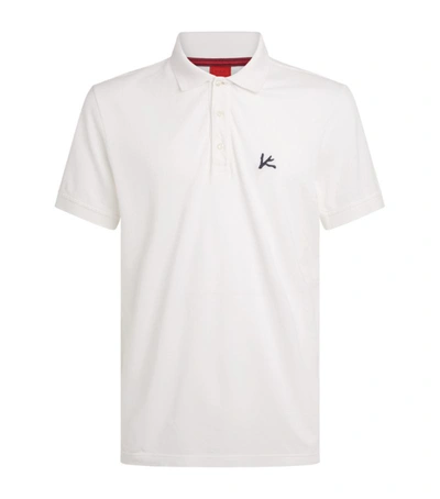 Isaia Logo Embroidered Polo Shirt In White
