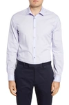 John Varvatos Slim Fit Solid Dress Shirt In Lilac Mist