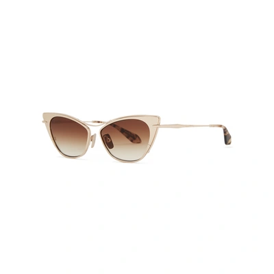 Dita X  Von Teese Cat-eye Sunglasses In Gold