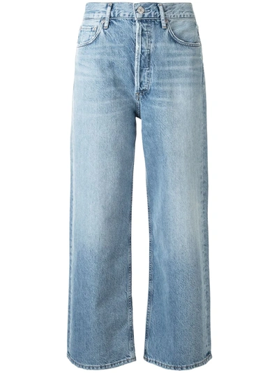 Agolde Ren Cropped High-rise Wide-leg Jeans In Disclosure