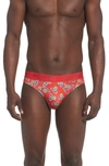 Moschino Allover Underbear Briefs In Red