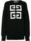 Givenchy Knitted Pattern Jumper In Black