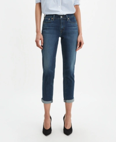 Levi's Women's Relaxed Boyfriend Tapered-leg Jeans In Cobalt Layer