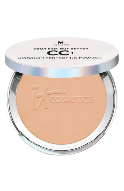 It Cosmetics Cc+ Airbrush Perfecting Powder Foundation Medium Tan 0.192 oz/ 5.44 G