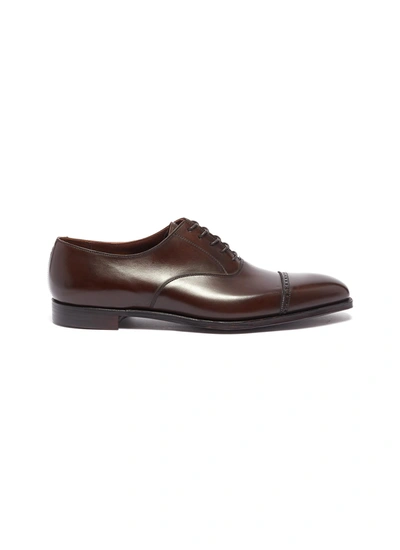 George Cleverley 'charles' Leather Oxfords In Brown