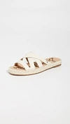 Sam Edelman 'averie' Strappy Leather Espadrille Slide Sandals In Ivory