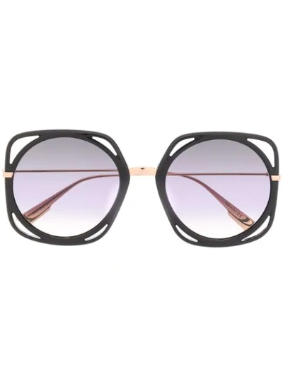 Dior Women's 56mm Direction Round Sunglasses In Black And Other