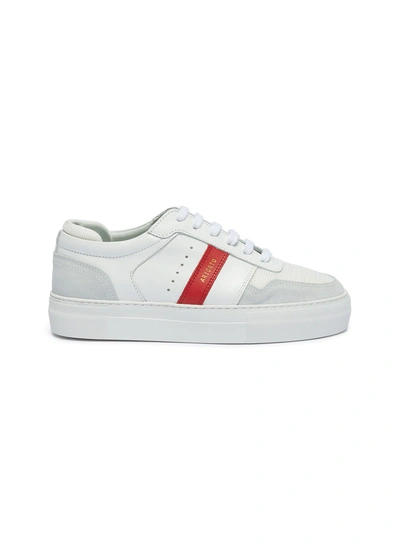 Axel Arigato 'platform' Contrast Stripe Patchwork Sneakers In White