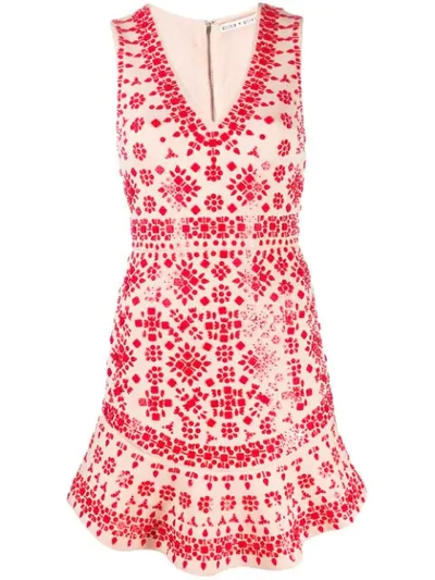 Alice And Olivia Beaded Playsuit In Pink