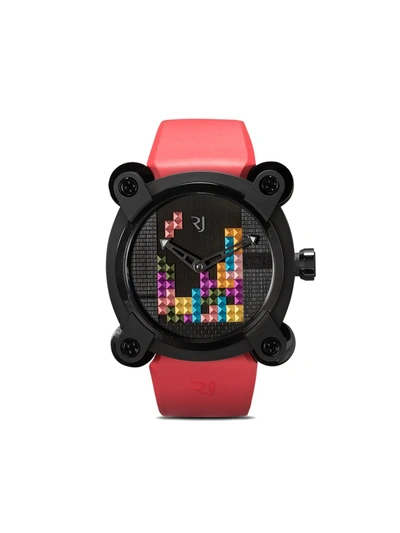 Rj Watches Moon Invader Tetris-dna 46mm In Red