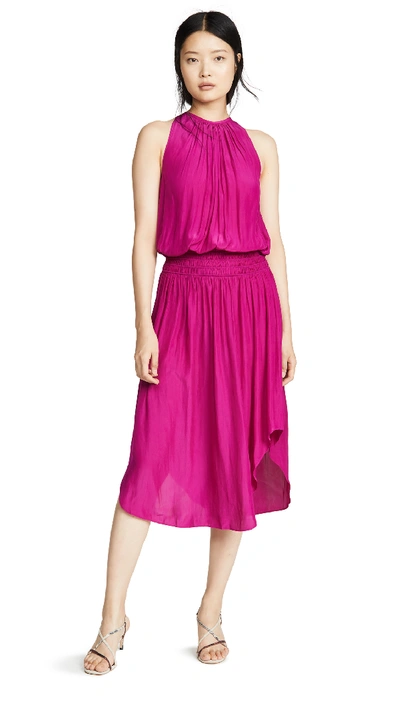 Ramy Brook Audrey Midi Dress In Deep Fuchsia