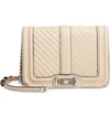 Rebecca Minkoff Small Love Leather Crossbody Bag - Beige In Clay