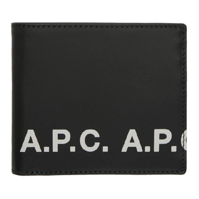 Apc Logo Bi-fold Wallet In Black