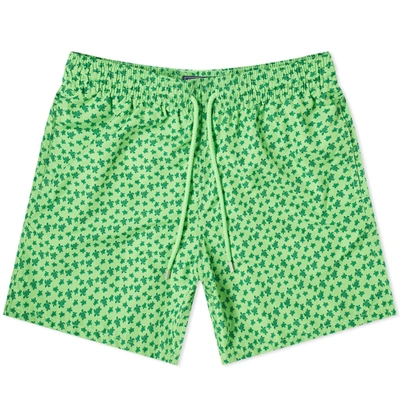 Vilebrequin Mahina Repeat Print Turtle Swim Short In Green