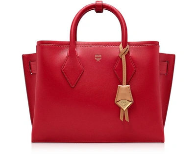 Mcm Neo Milla Tote In Spanish Leather In Ruby Red