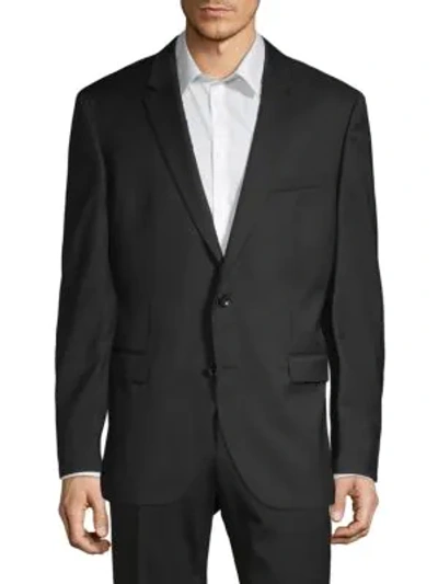 Hugo Boss Boss Men's Micro-pattern Regular-fit Jacket In Black