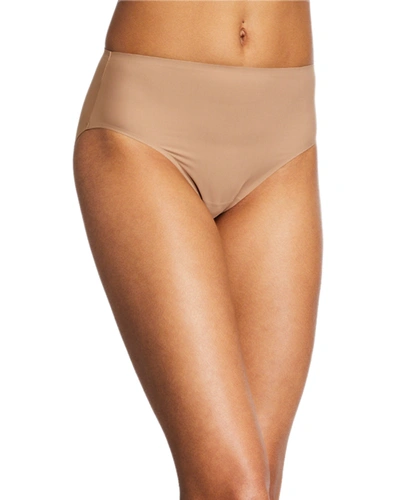 Tc Shapewear Matte Microfiber High-cut Briefs In Dark Sand