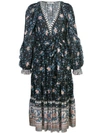 Ulla Johnson Romilly Silk Blend Jacquard Midi Dress In Black