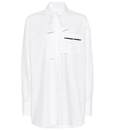 Valentino Long-sleeve Button-front Blouse In White