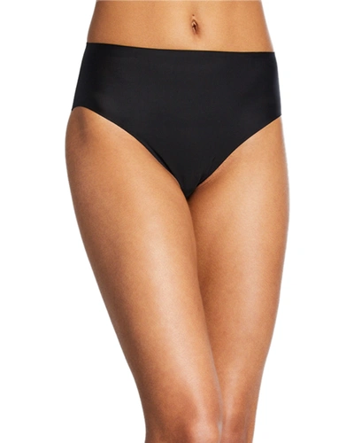 Tc Shapewear Matte Microfiber High-cut Briefs In Deep Black